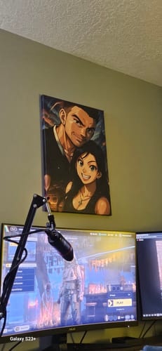 Customer photo review of Personalized Canvas - Portrait in Anime style