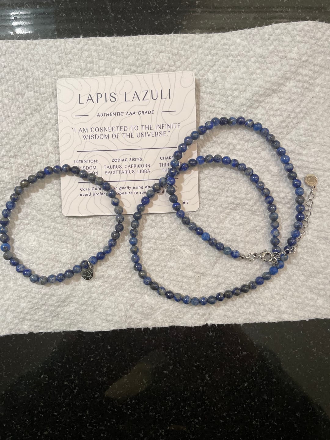 Customer photo review of Lapis Lazuli Beaded Duo Mini