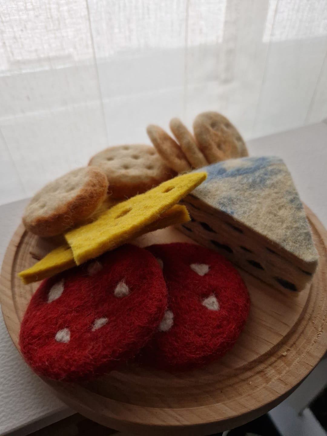 Customer photo review of Felt Charcuterie Cheese Platter Play Food Set