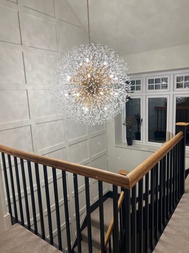 Customer photo review of 20-Light Oversized Large Luxury Sputnik Firework Chandelier