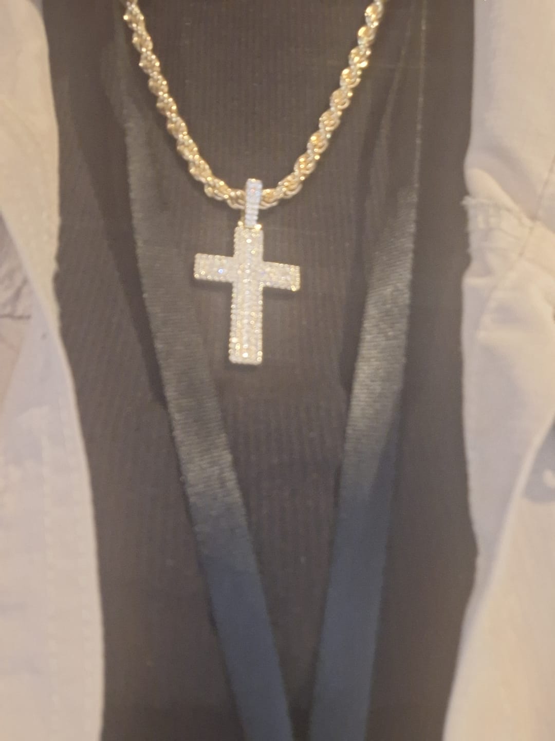 Customer photo review of 14K 5MM GOLD VERMEIL ROPE CHAIN DC