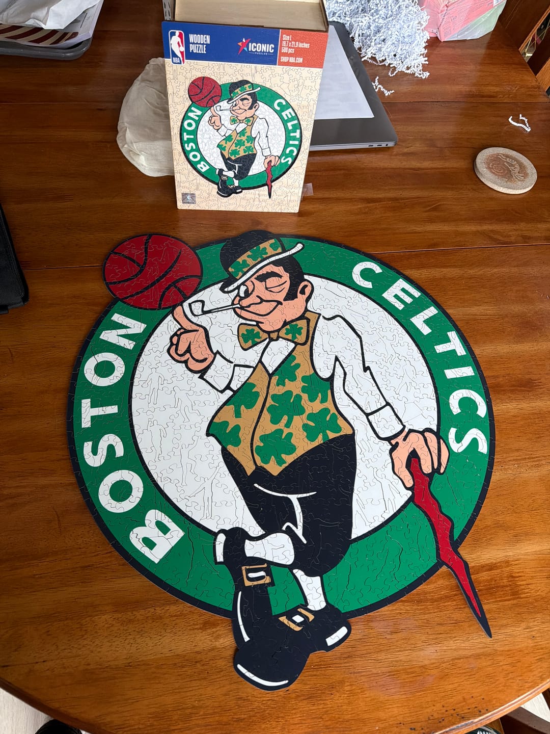 Customer photo review of Boston Celtics™ - Wooden Puzzle