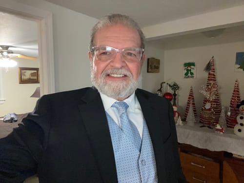 Customer photo review of Ties2you Blue Tie Arctic Blue Polka Dots Men's Vest Tie Set