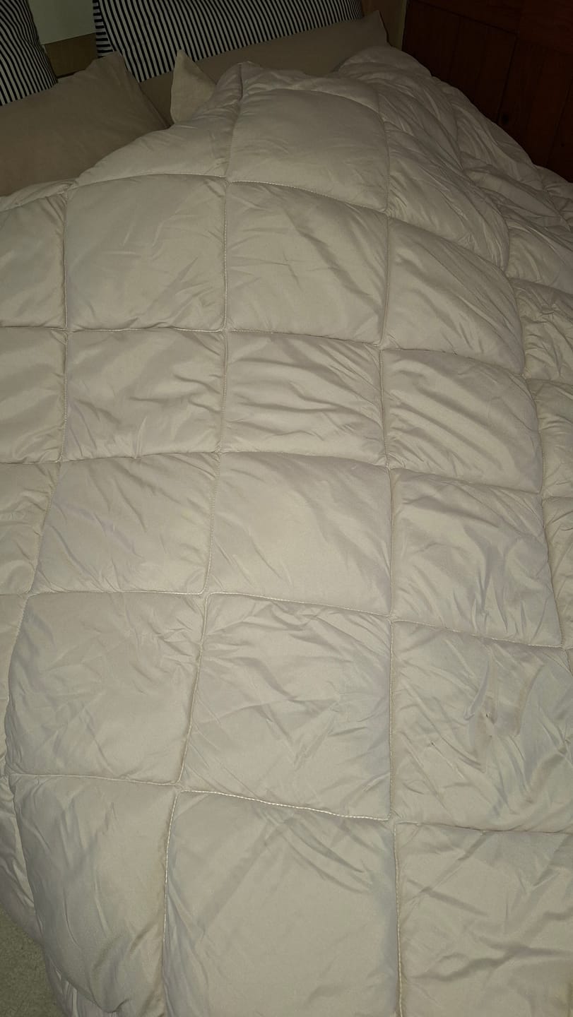Customer photo review of Dekbed Zonder Overtrek Mat Satijn Antracite / Grey (220cm lang)