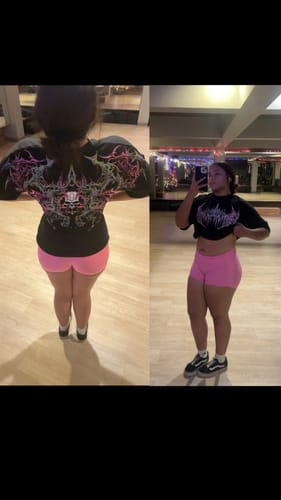 Customer photo review of Deathwing Oversized T-shirt [BLOSSOM PINK]