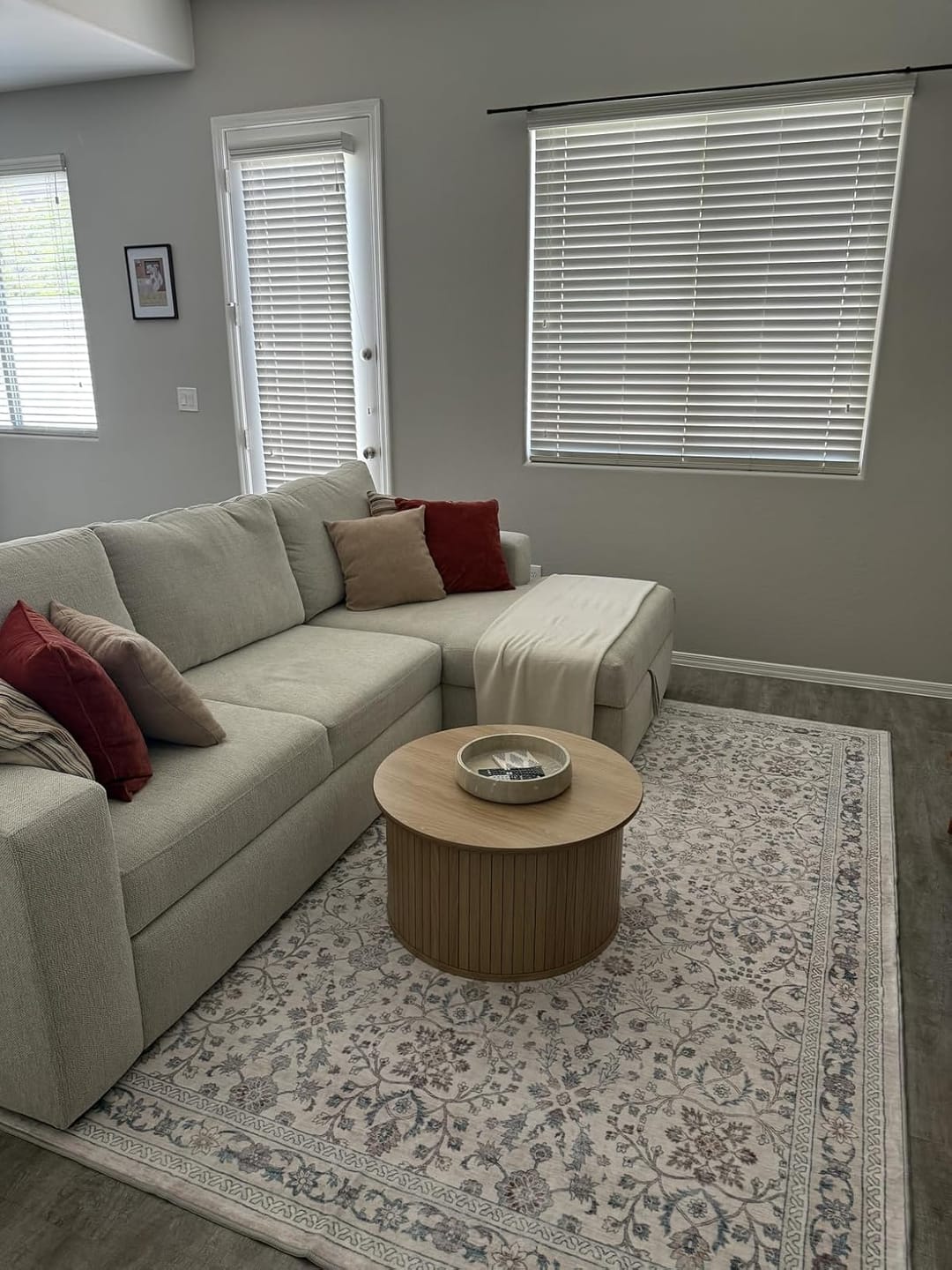 Customer photo review of Aster Washable Area Rug - Beige/White