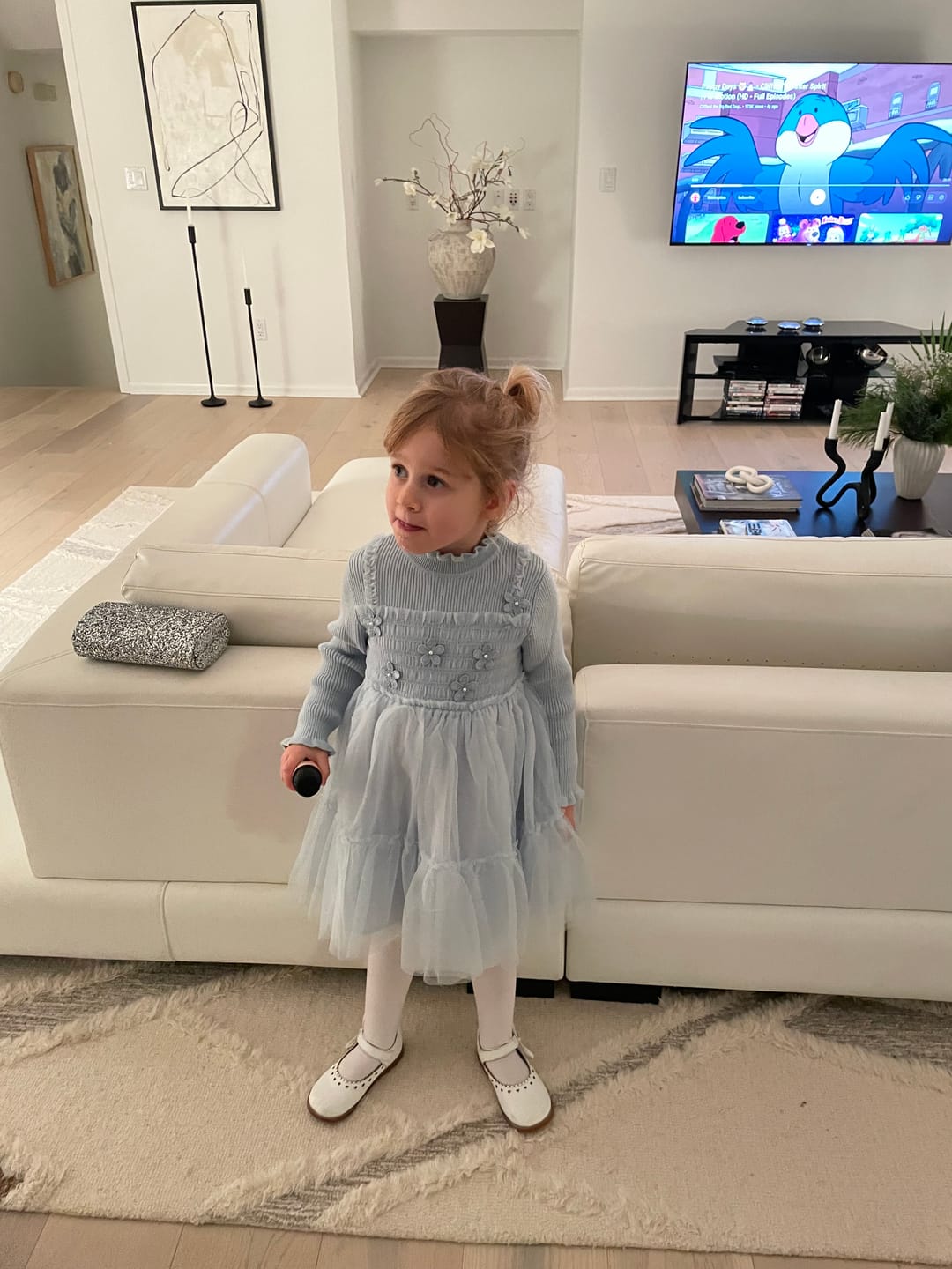 Customer photo review of Dave&Bella Toddler Girls Autumn Elegance Green Fashion Knitted Mesh Princess Dress