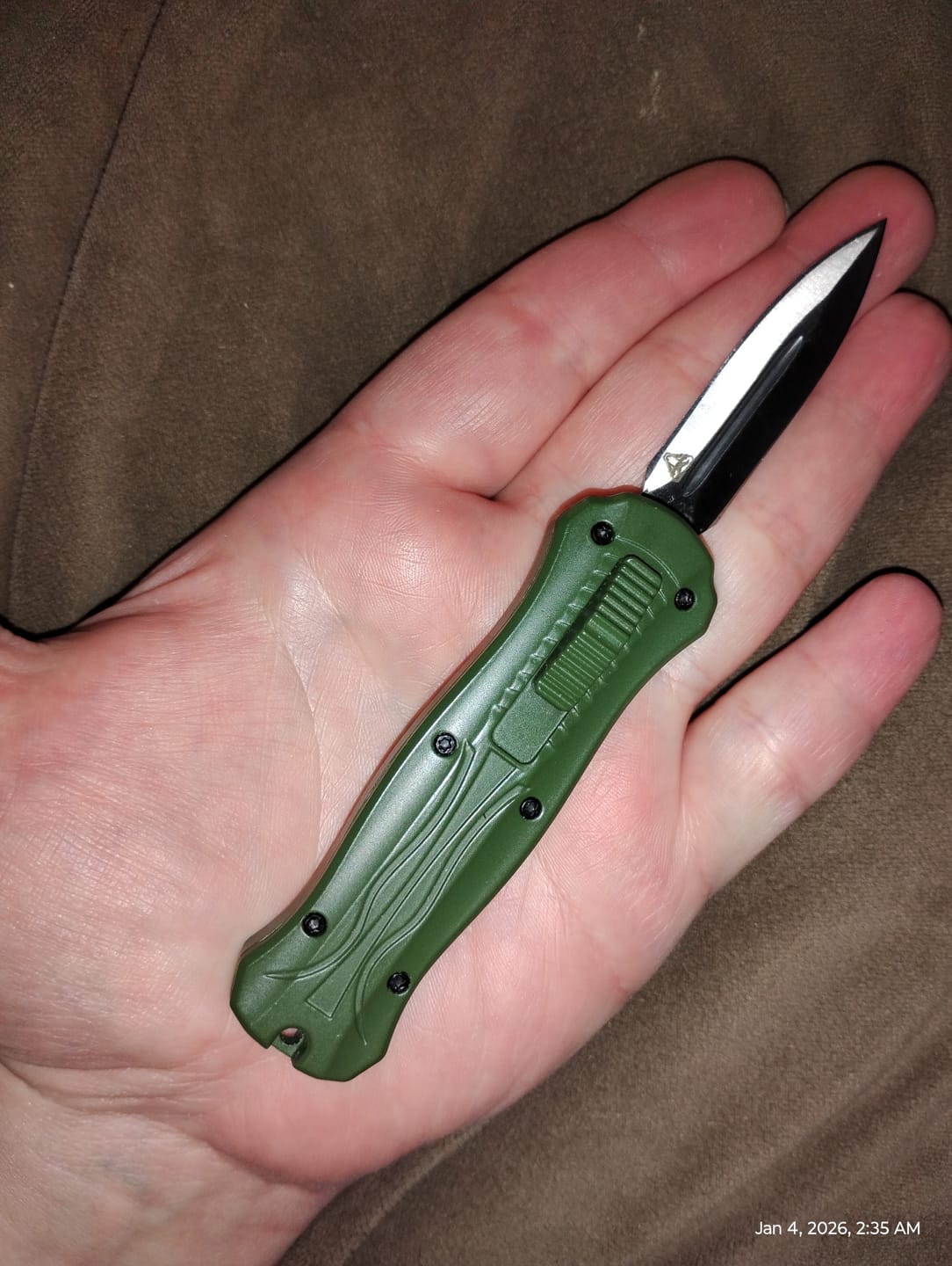 Customer photo review of VT Black Rocket Mini OTF Knife