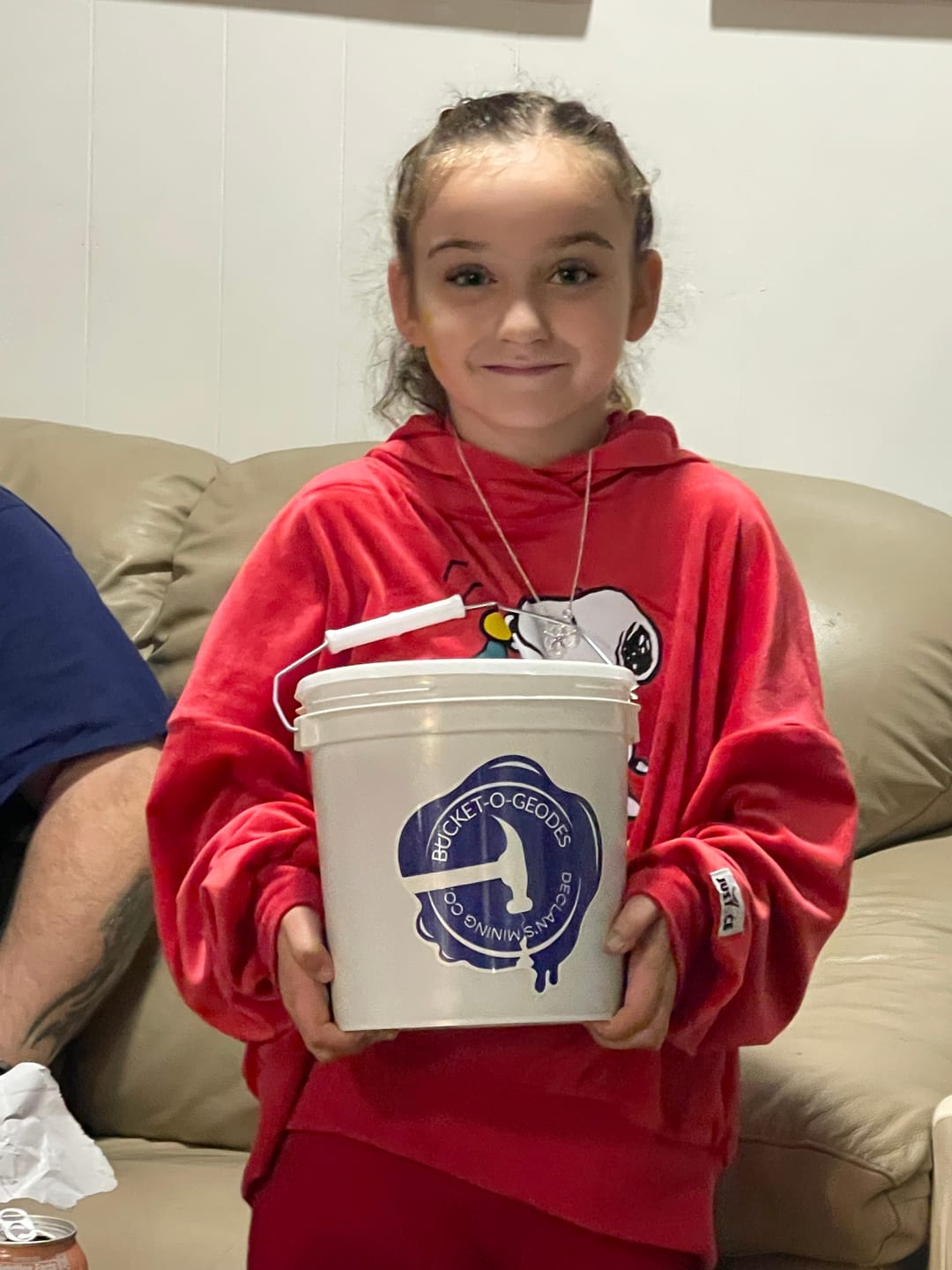 Customer photo review of Gallon Bucket of Quartz Geodes