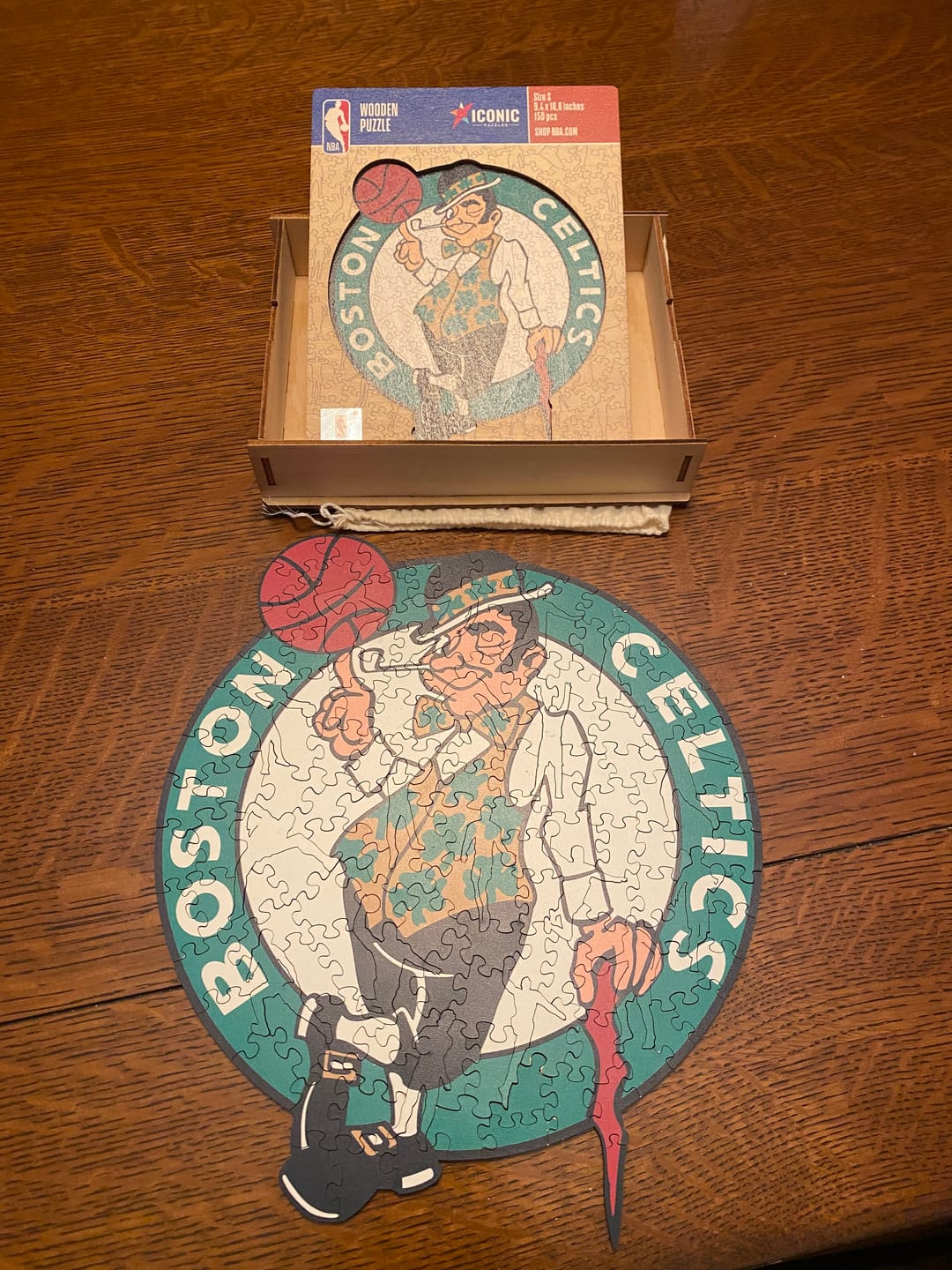 Customer photo review of Boston Celtics™ - Wooden Puzzle