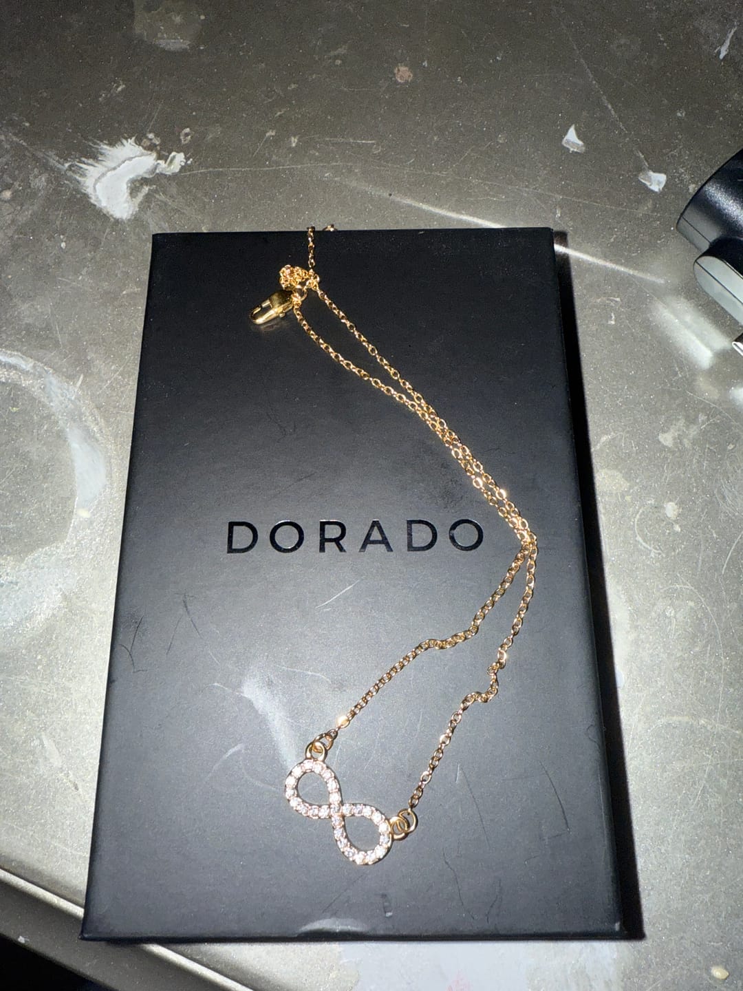 Customer photo review of Iced Infinity Necklace