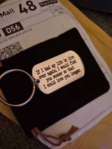 Customer photo review of I Could Love You Longer Keyring