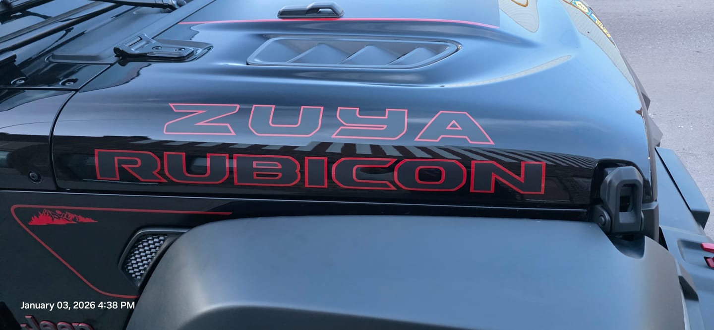 Customer photo review of Premium Hood Lettering | Set of 2