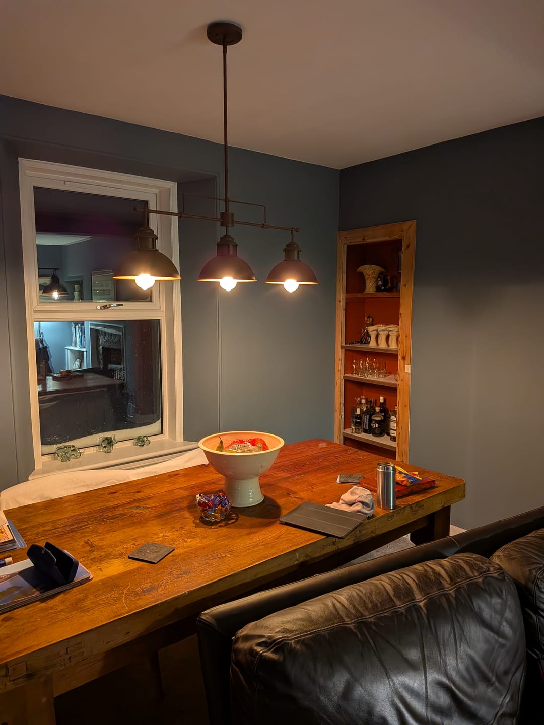 Customer photo review of Industrial 3-Light Bar Dome Pendant Light