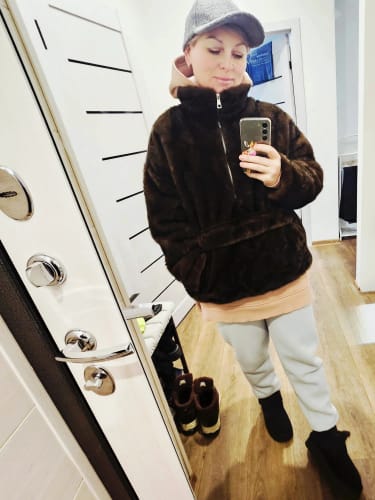 Customer photo review of Luciana Pullover Fleece Hoodie