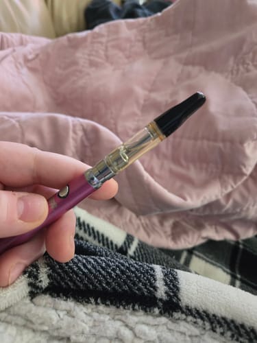 Customer photo review of 3pc Flavor Pack of 1 Gram HHC Full Spectrum Vape Cartridge