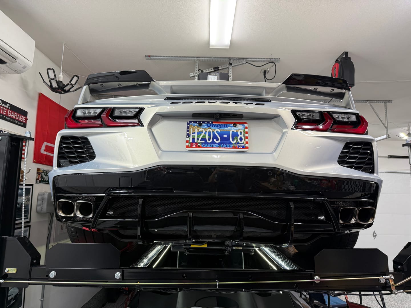 Customer photo review of Corvette C8 Rear Bumper Add-On Diffuser Lip