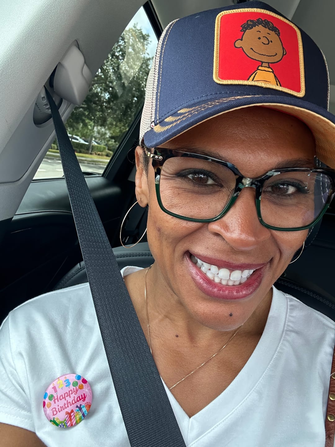 Customer photo review of OVERLORD X Peanuts: Franklin Trucker Cap