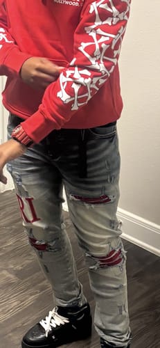 Customer photo review of AMlRl Stacked Bones Hoodies