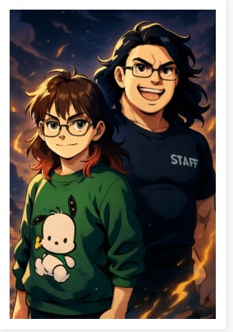 Customer photo review of Personalized Canvas - Portrait in Anime style
