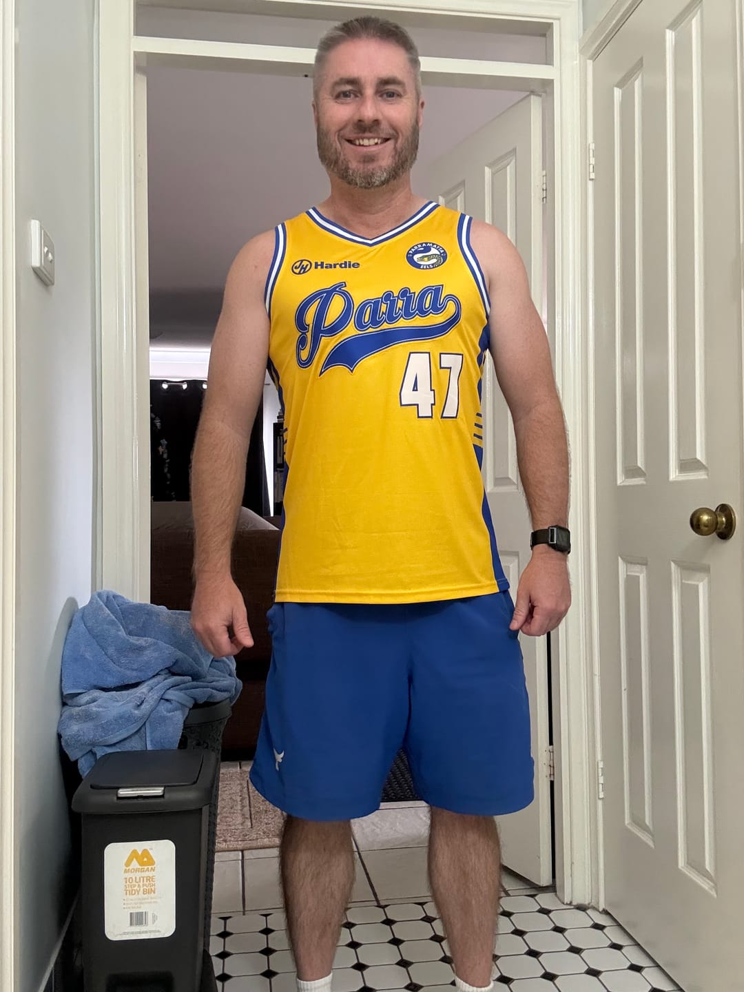 Customer photo review of Custom Black Gold Classic Tops Authentic Basketball Jersey