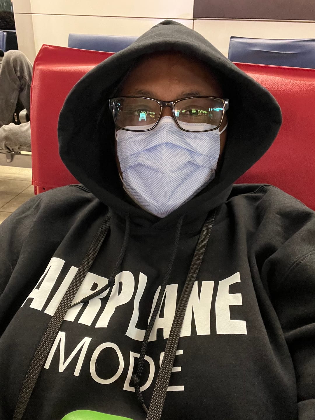 Customer photo review of Airplane Mode Unisex Black Hoodie