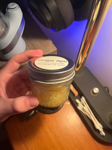Customer photo review of Grape Ape | Live Resin Diamonds