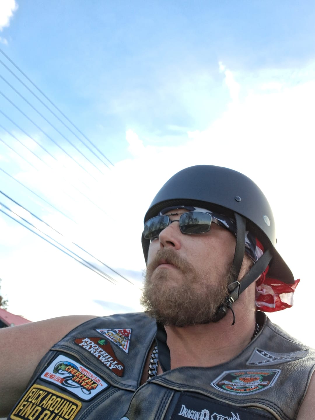 Customer photo review of Baseball Cap STYLE  DOT Motorcycle Helmet