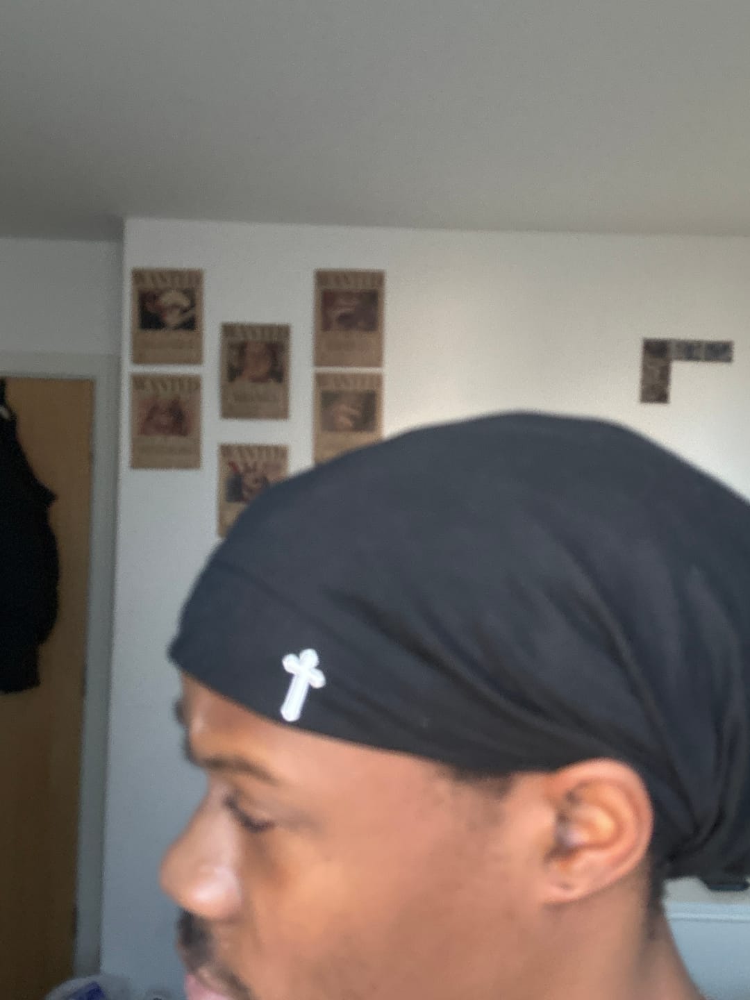 Customer photo review of Black Loc Sock (satin-lined)
