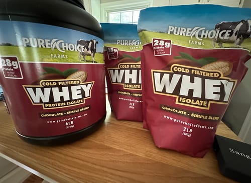 Customer photo review of Whey Protein Isolate Chocolate