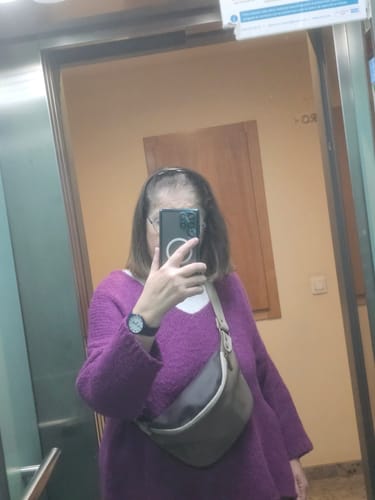 Customer photo review of Riñonera "Retro Chic Watermelon Taupe" · Piel / Cuero · Pieza Exclusiva Núm. 18089