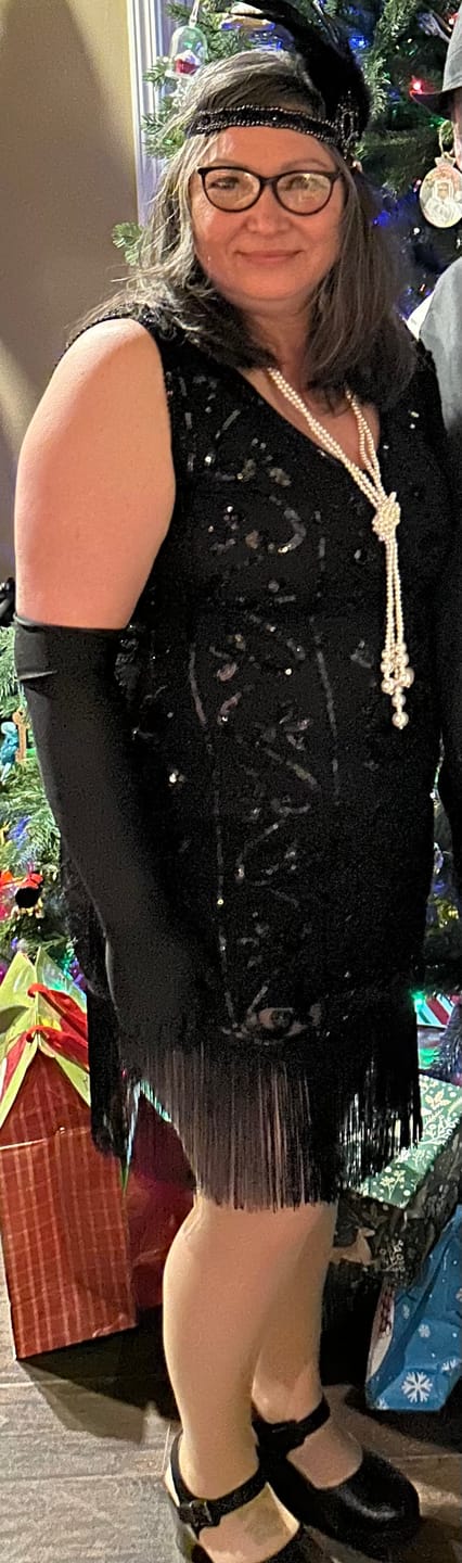 Customer photo review of Long Black Gloves