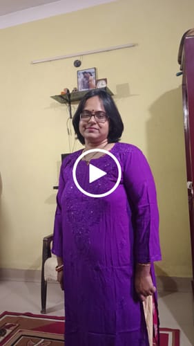 Customer video review of Purple Rayon mukaish Long Kurta