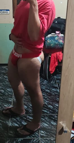 Customer photo review of RED ORIGINAL JOCKSTRAP