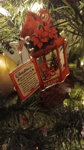 Customer photo review of Christmas In Heaven - Personalized Lantern Memorial Chistmas Ornament