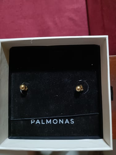 Customer photo review of Plain Ball Stud Earrings