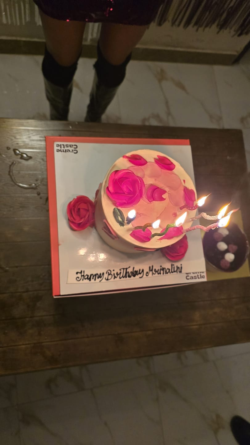 Customer photo review of Pink Rose Ombre Cake
