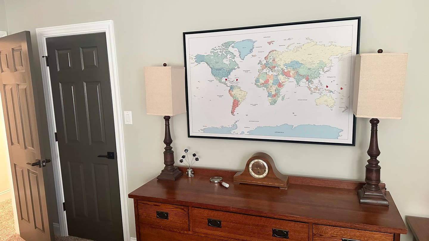 Customer photo review of Smart Pin World Map - Safari
