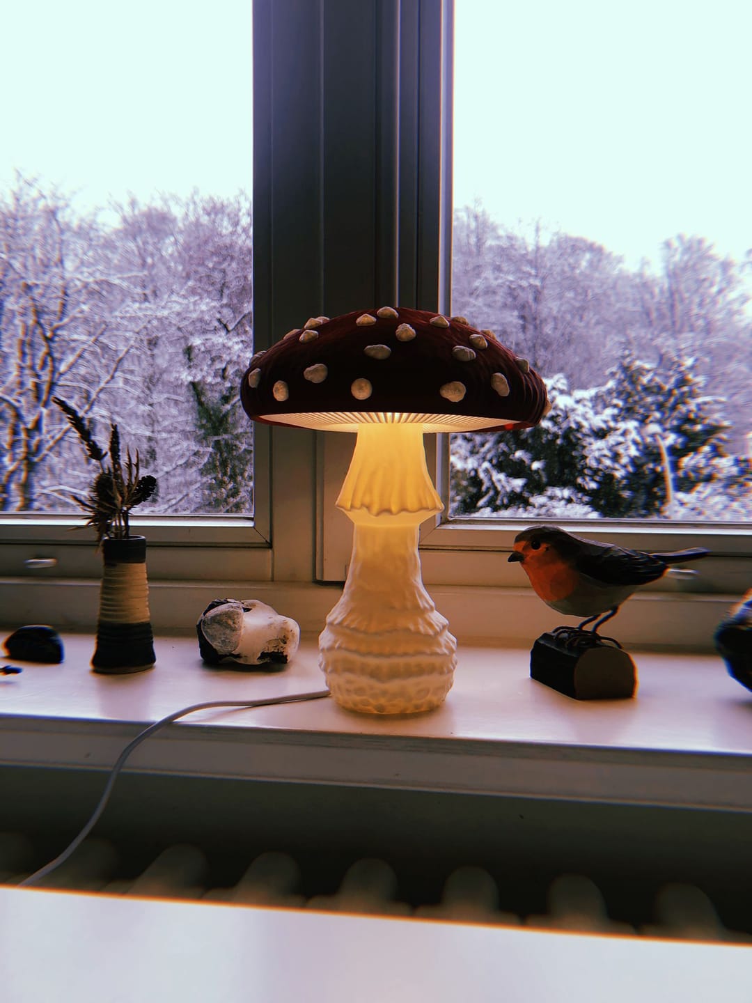 Customer photo review of Amanita Pilzlampe – Magische Tischlampe in Fliegenpilz-Design für dein Zuhause