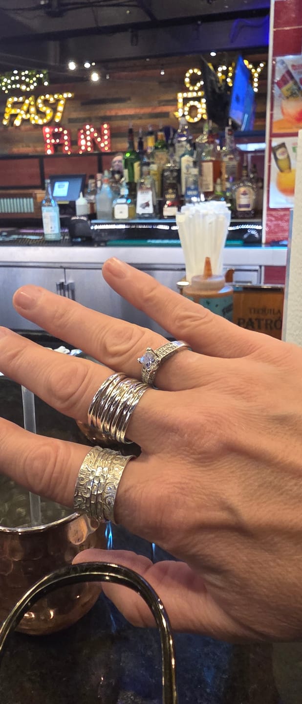 Customer photo review of Unique Fidget Spinner Ring Sterling Silver