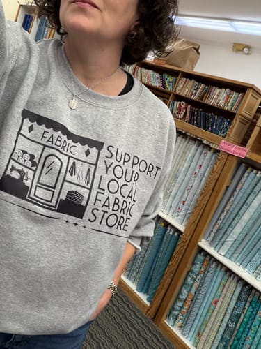 Customer photo review of Local Fabric Store Sweatshirt