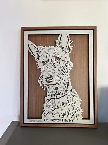 Customer photo review of Custom Pet Metal Portrait