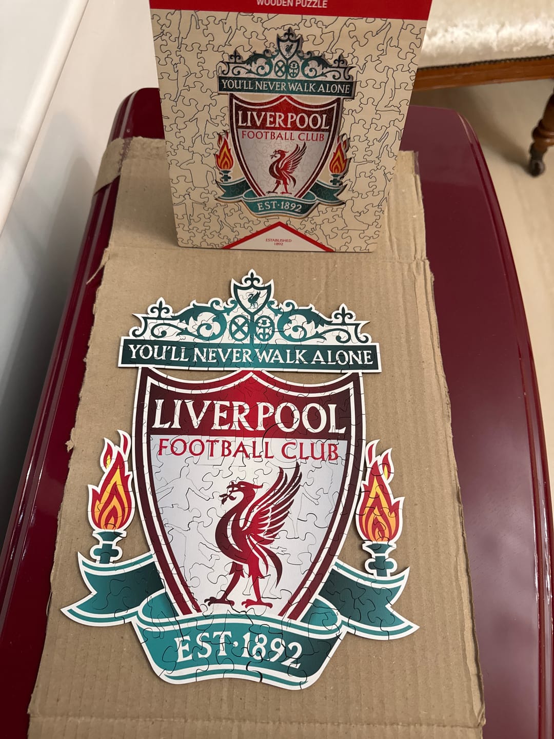 Customer photo review of Liverpool FC® Crest - Wooden Puzzle