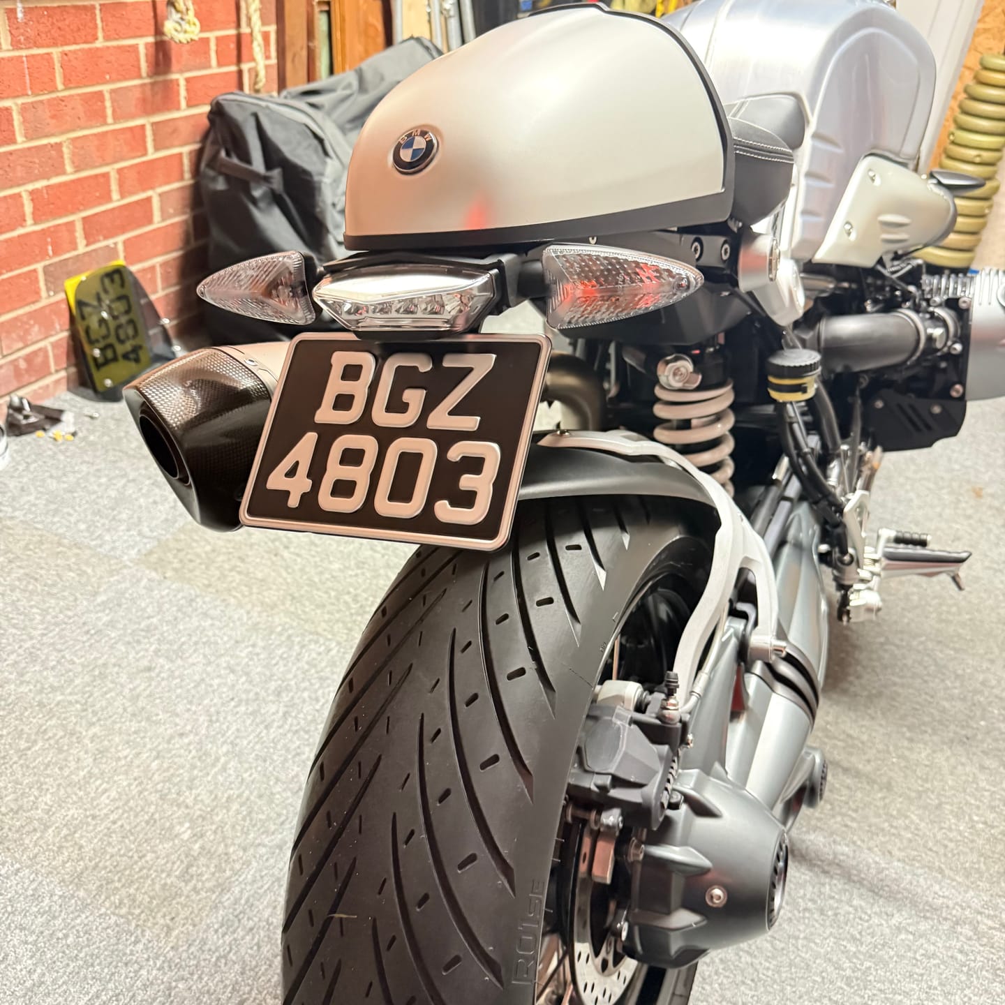 Customer photo review of Classic Metal Pressed 7×5 Motorbike Number Plate