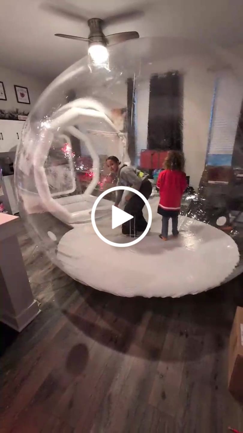 Customer video review of 10ft Bubble Balloon House Clear Bounce Bubble Dome with Blower