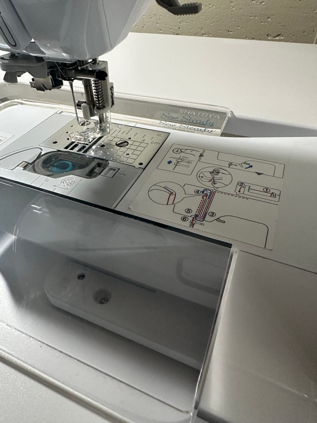 Customer photo review of Sew Steady Custom Acrylic Cabinet Insert