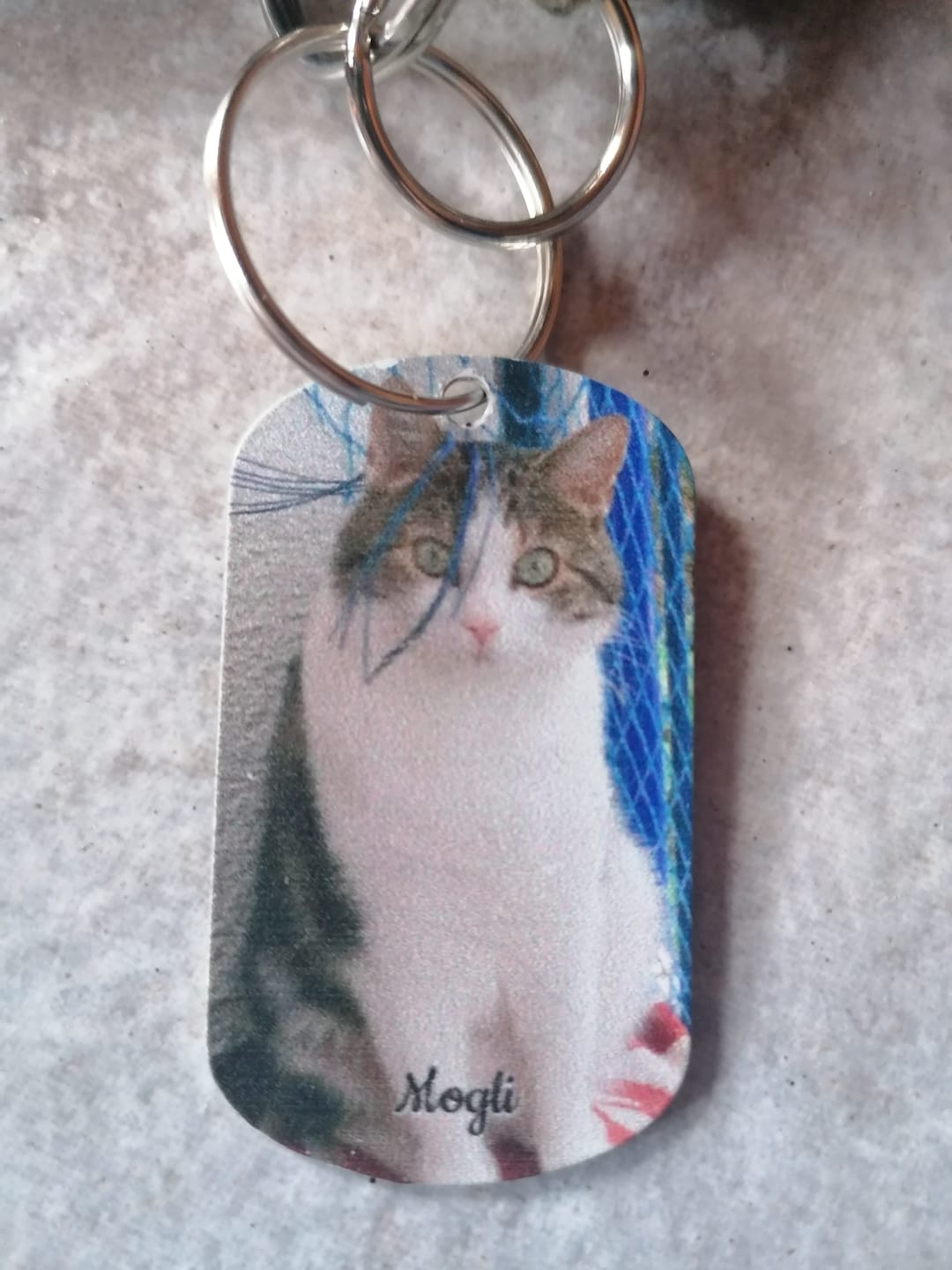Customer photo review of Doppeltes Foto - Individueller Dog Tag Schlüsselanhänger