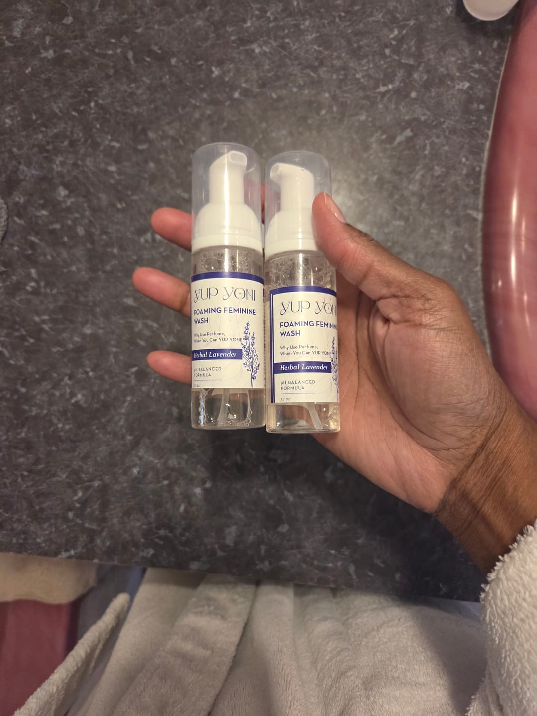 Customer photo review of Yup Yoni Foaming Feminine Wash