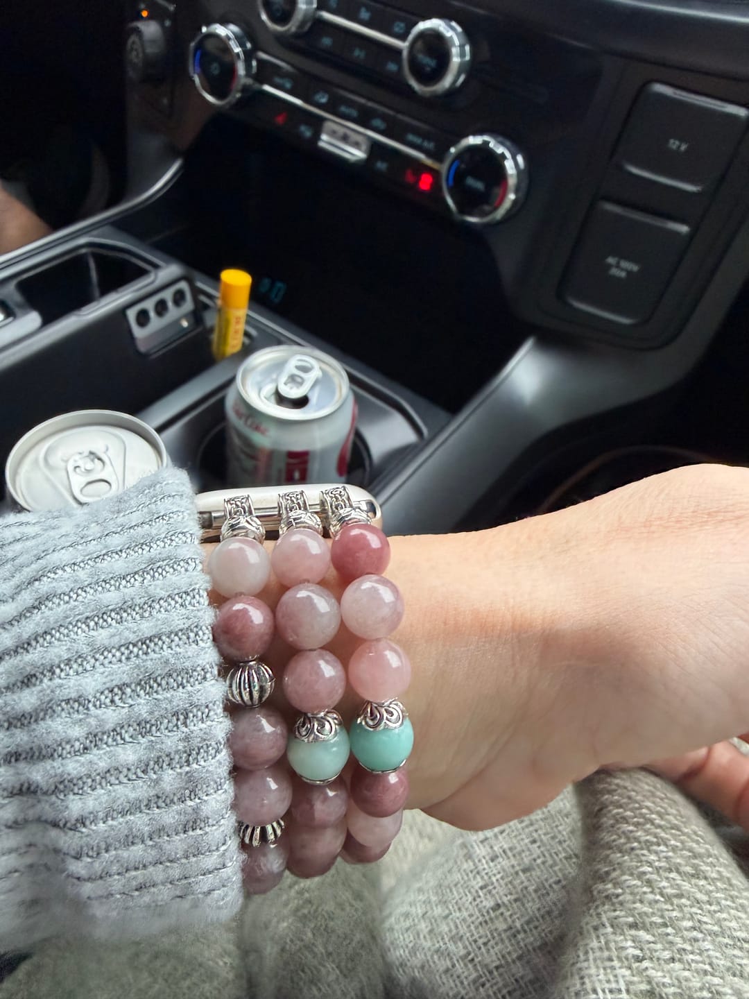 Customer photo review of Dusky Rose Stretch Apple Watch Strap