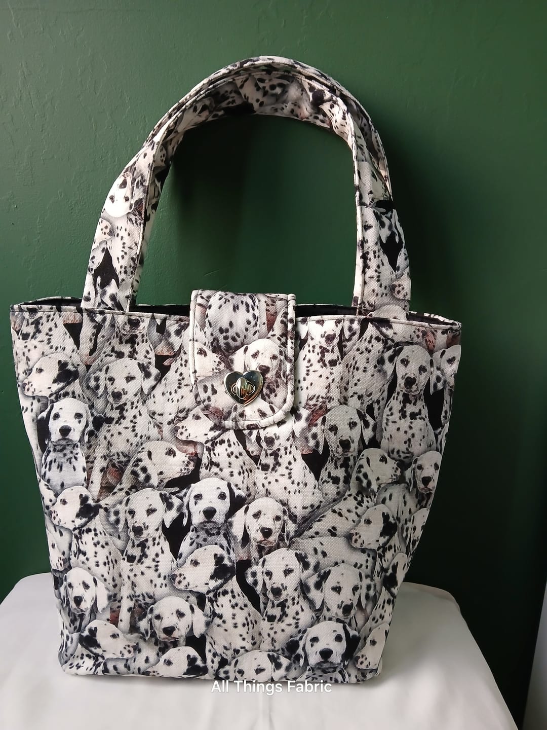 Customer photo review of Dalmatians Digital Print Cotton Canvas Fabric